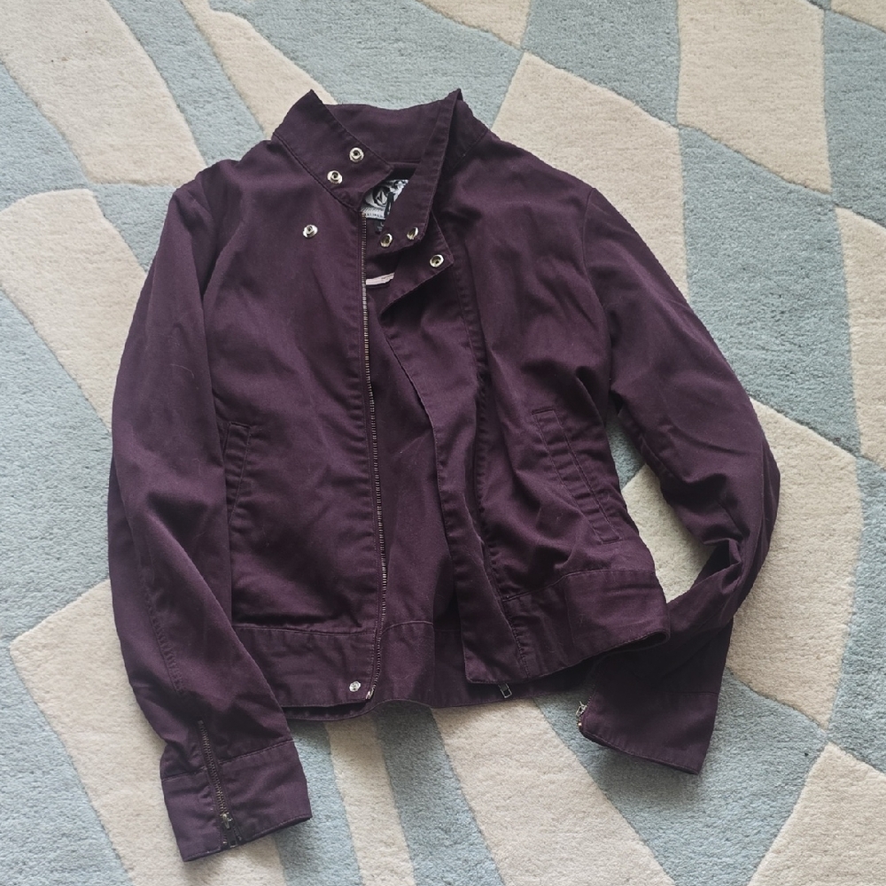 2/$40 Volcom Women’s Dark Plum Casual Zip Jacket